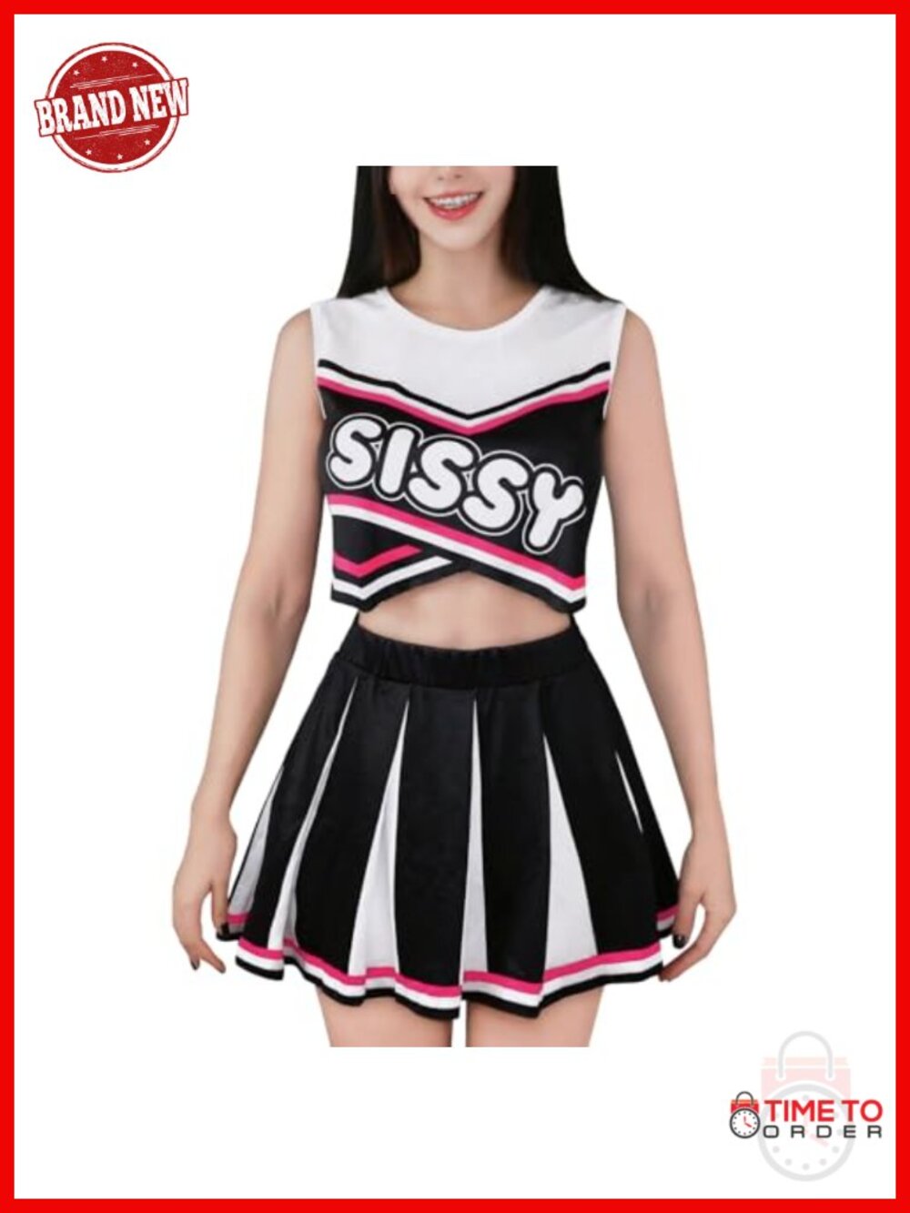 Women's Sleeveless Cheer Sissy Crop Top Mini Skirt Set Loungewear